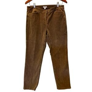 J. Jill Women’s 10 10P petite Brown Corduroy pants straight leg career soft